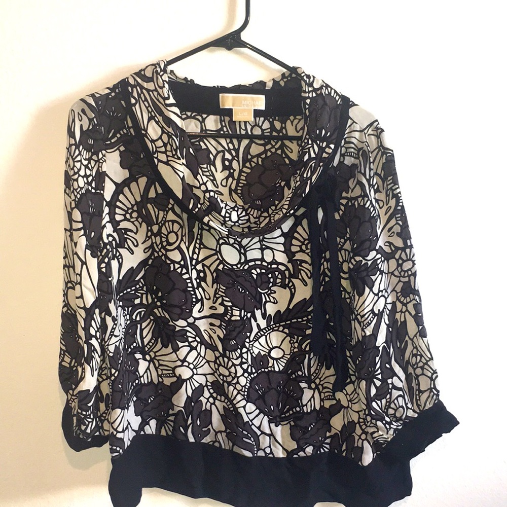 Michael Kors silk floral blouse